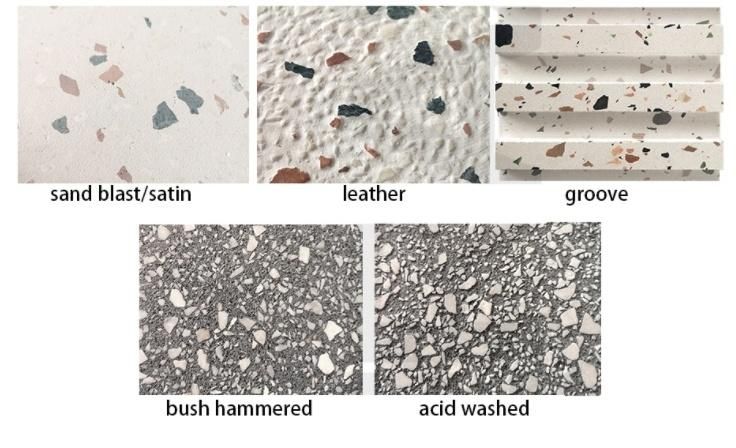 Artificial Stone Cement Stone Polished Colorful Inorganic Terrazzo for Hotel Furniture & Kitchen Cabinets