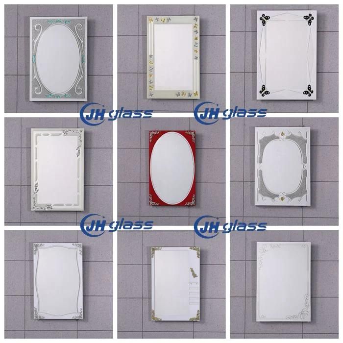 35X50cm China Cheap Price Aluminum Coating Bathroom Resin Art Mirror