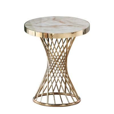 Nordic Style Ins Coffee Table Living Room Sofa MDF Surface Chromed Golden Steel Frame Coffee Table