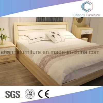 Fashion Double Bed Design Modern Bedroom Furniture Wooden Bed (CAS-BF1706)
