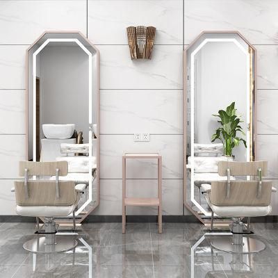 4mm Stainless Steel Frame Aluminum Frame Full Length Diamond Shape Wall Mirror Bathroom LED Mirror