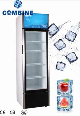 Low Price Single-Door Showcase, Refrigerator, Fridge, Upright Glass Cooler Showcase for Beer