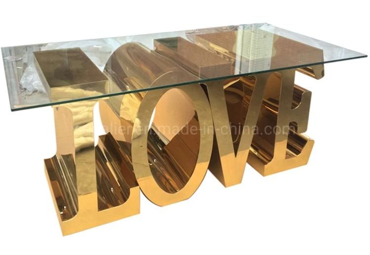 High Quality Wedding Restaurant Furniture Special Love Design Dining Table