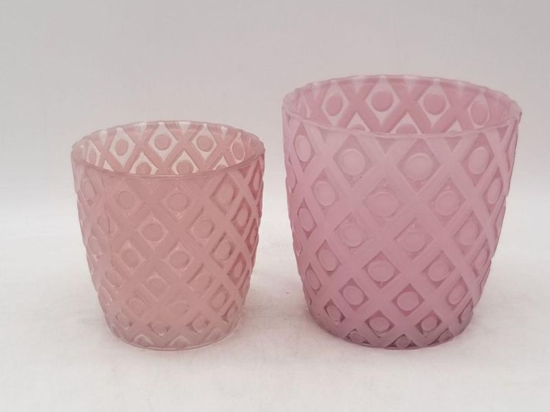 Glass Candle Holders in Different Color and Pattern