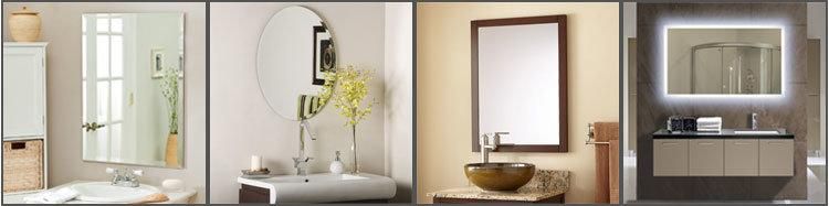 Wall Mounting Frameless Glass Bath Mirror for Safety