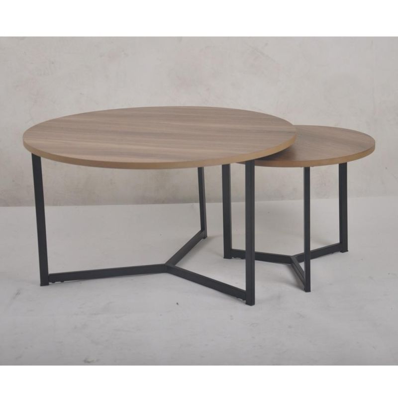 Hot Sale MDF Top Small Center Table Round Coffee Table for Living Room