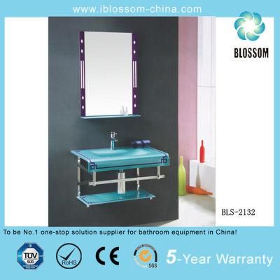 Bathroom Glass Countertop Vanities (BLS-2132)