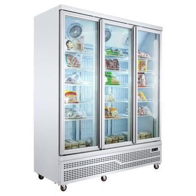 Commercial Upright Multi Glass Door Display Freezer Cooler Showcase