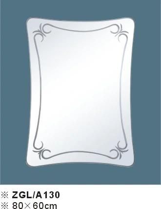 Single Silver Furniture Vanity Float Bathroom Glass Wall Mirror Espejo