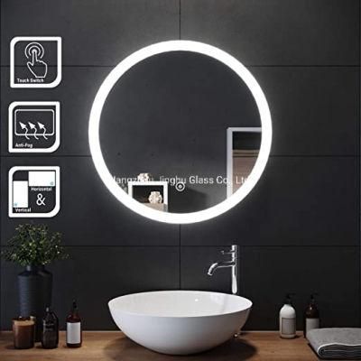 Wholesale Multifunction Round Shape New Design LED Lighted Bathroom Makeup Furniture LED Mirror for Home Decoration
