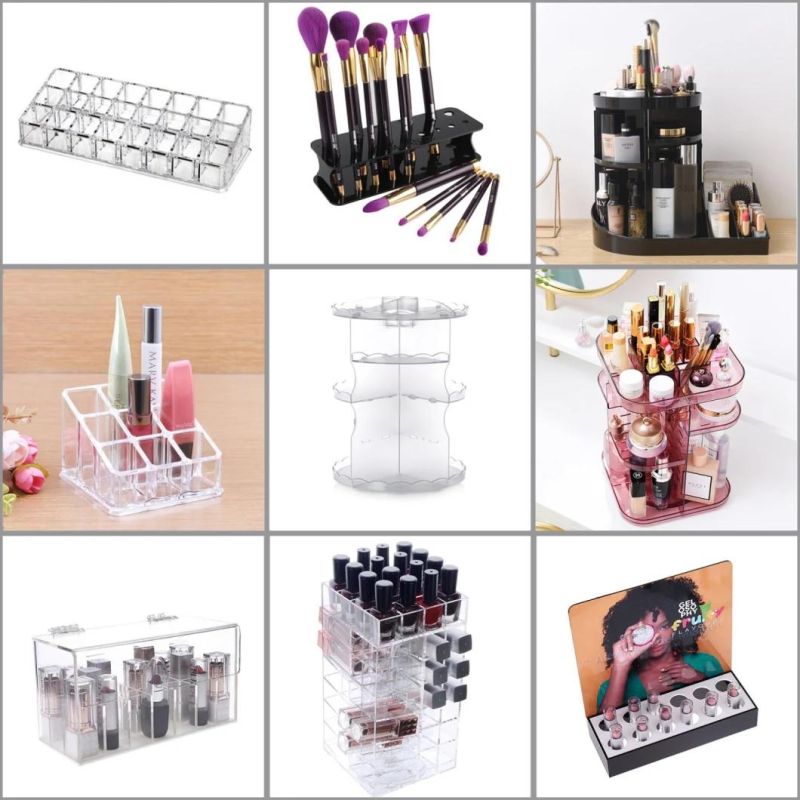 Manufacturers Custom White Acrylic Nail Polish Jewelry Display Stand, Cosmetic Display Stand