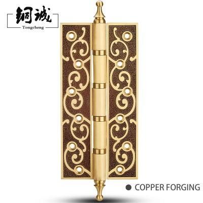 Full Brass Wooden Door Hinge Forging Copper Hinge