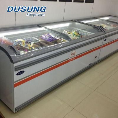 Commercial Island Freezer Display Showcase Supermarket Used