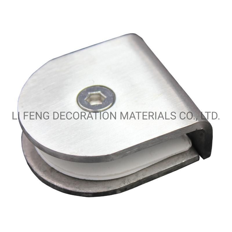 Zinc Alloy Round Shower Room Glass Fixed Clip/Bathroom Door Hinge for Glass Hardware Accessories