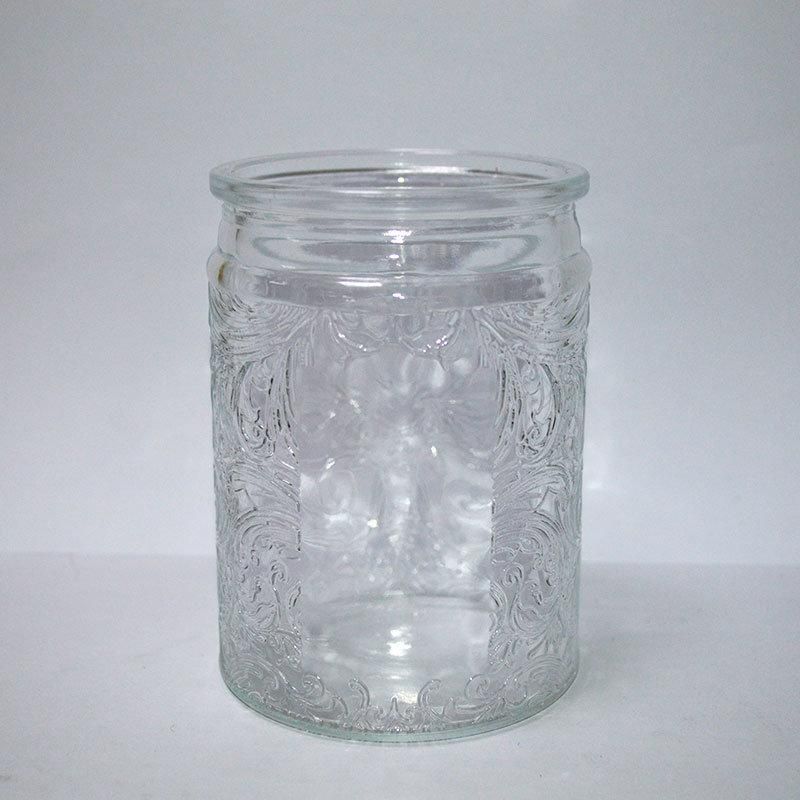 Clear Cylinder Glass Candle Holder for Daily Decoration