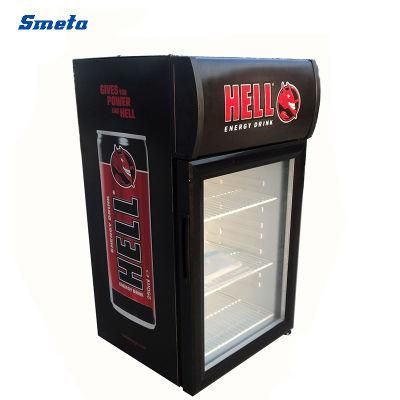 1.4cuft 40L Aluminium Cheap Display Refrigerator Glass Display Showcases with Top Light