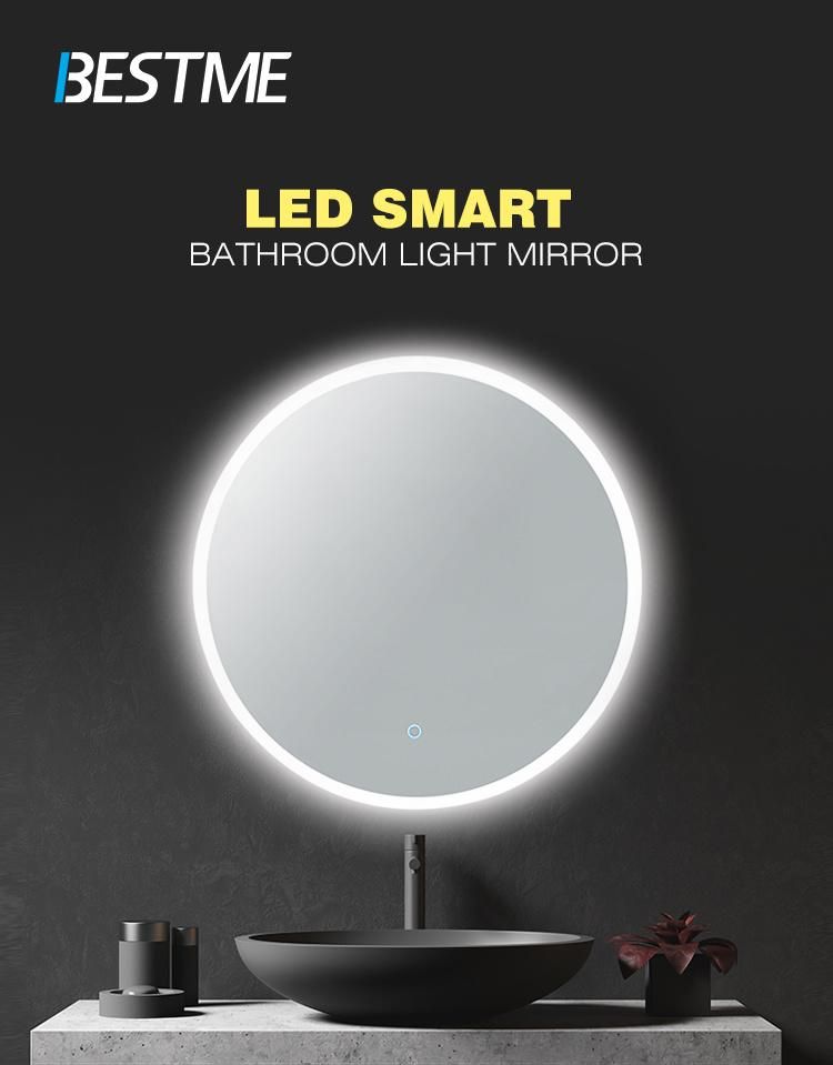 Home Luxury Wall Mounted Smart Mirror LED Date/Weather/Temperature Display Bathroom Mirror (TBY-LED001)