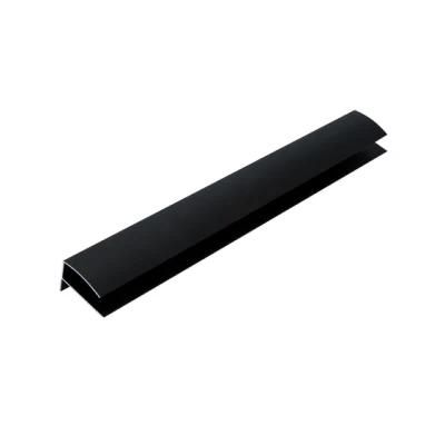 Customized Powder Coated Matte Black Square G Alloy Handle Kitchen Aluminum Profile Supplier with Bending Punching