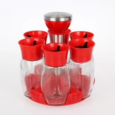 Wholesale Clear Revolving Rotating Carousel Plastic Seasoning Spice Bottle Spice Jar Rack