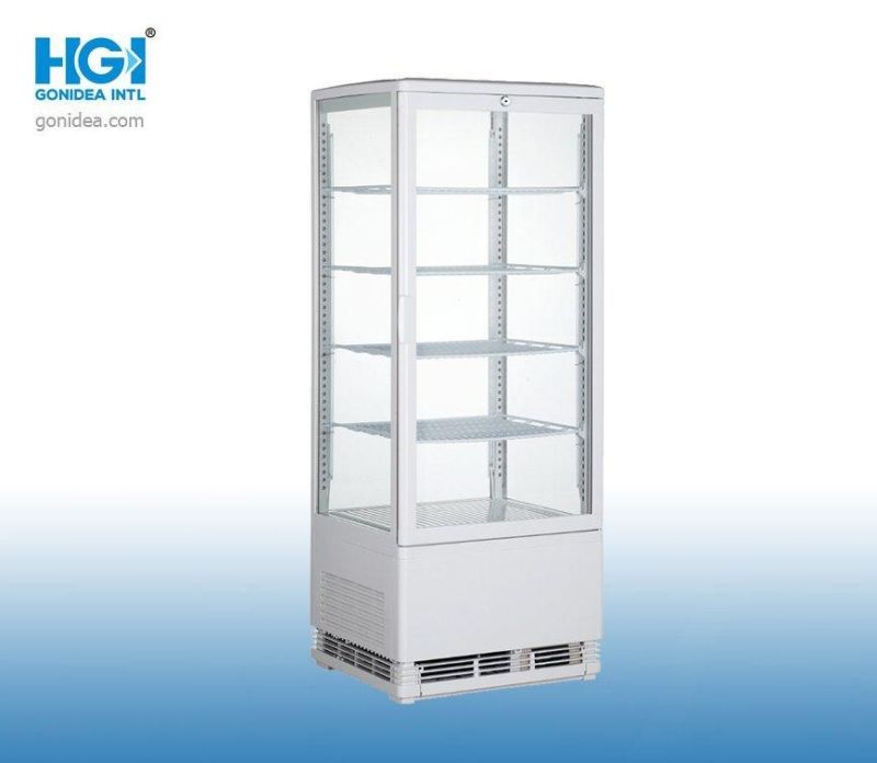 Commercial Countertop Double Glass Door Displays Chiller Showcase Cl-98