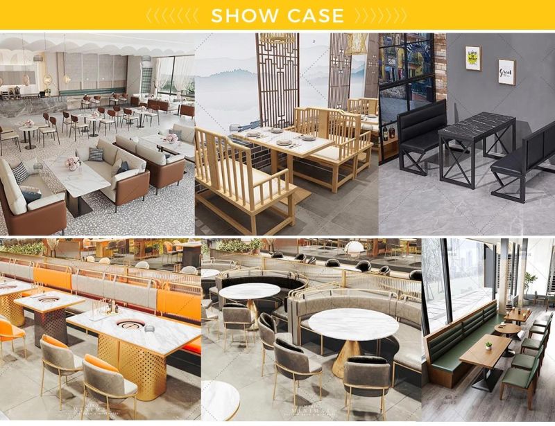 Restaurant Furniture Modern Iron Light Luxury Table and Chair Set, Suitable for Milk Tea Shops and Cafes