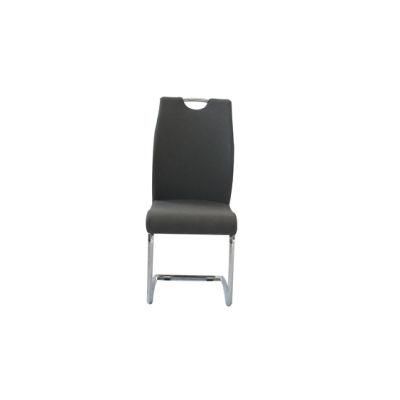 Modern Design New Hotel Restaurant Furniture PU Leather Home Dining Chair Metal Legs Meeting Chair