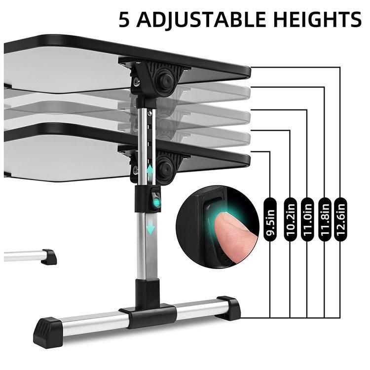 Modern Portable Adjustable Computer Table Folding Light Weight Metal Study Reading Stand Table