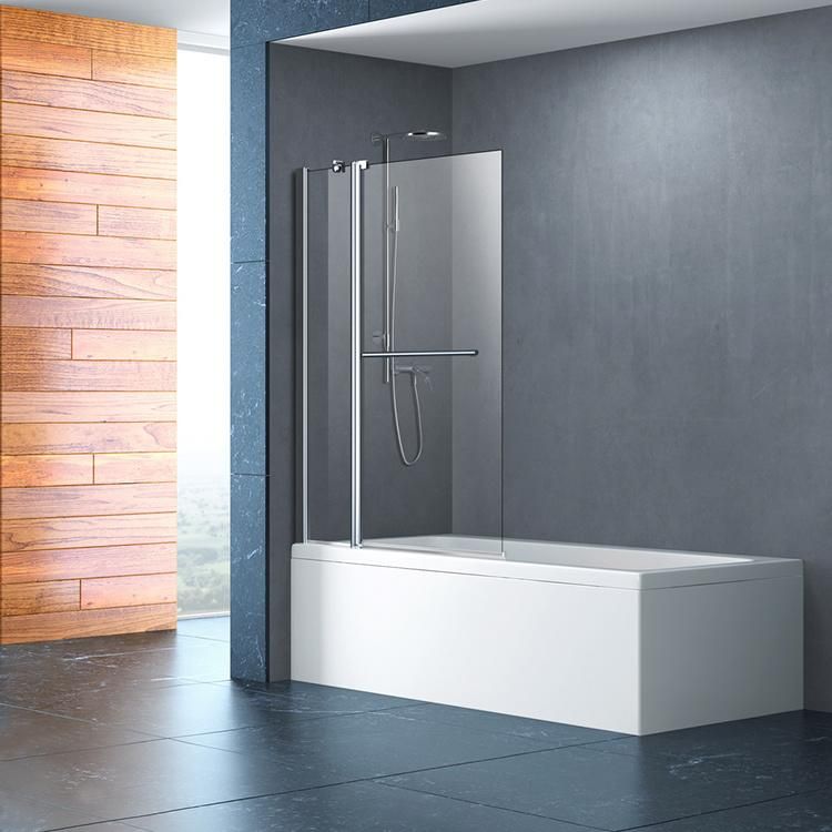 Bi-Folding Aluminum Profile 4 Panel Folding Glass Shower Screen for Bathroom