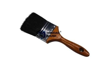 Wooden Handle Paint Brush with Bristle Brown
