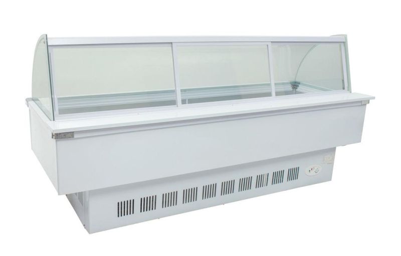 Curved Commercial Use Frozen Food Display Cabinet Sqc-4.0