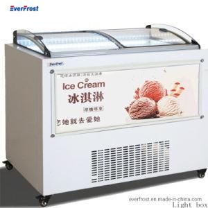 New Product Ice Cream Display Freezer Glass Ice Cream Showcase