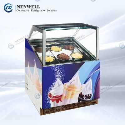 12 Pans Gelato Freezer Ice Cream Display Showcase (NW-IF10)