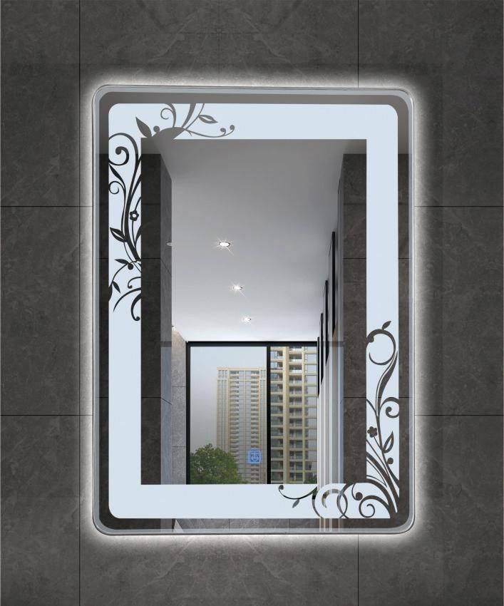 Custom Decorative Wall Large Size Defogger LED Bathroom Mirror