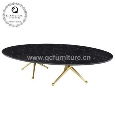Chinese Wholesale New Design Oval Marble Top Coffee Table