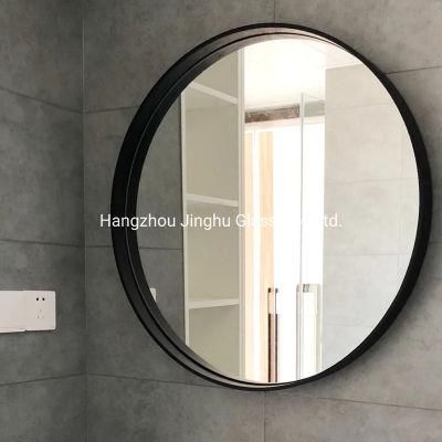 Hotel Decorative Wall Metal Frame Black Golden Bathroom Mirror