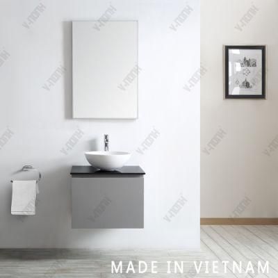 24inch Grey Glass Sink Wholesale Wall-Mounted Vietnam Bathroom Vanity