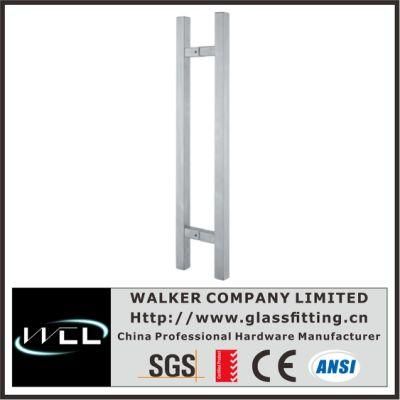 Shd08-Glass-Mounted-Square-Tube-Ladder-Style-Back-to-Back-Pull-Handle