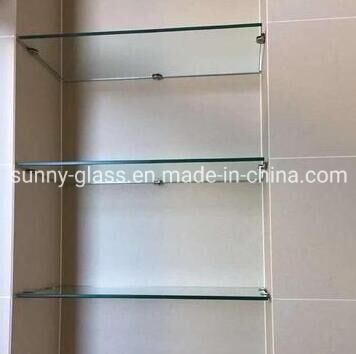 5mm 6mm 8mm 10mm Custom Rectangular Bathroom Glass Shelf Glass