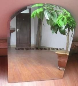 Square Round Silver Bath Mirror