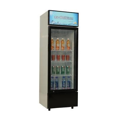 Commercial New Style 280L Glass Door Refrigerator Upright Display Cabinet Freezer with High Quality