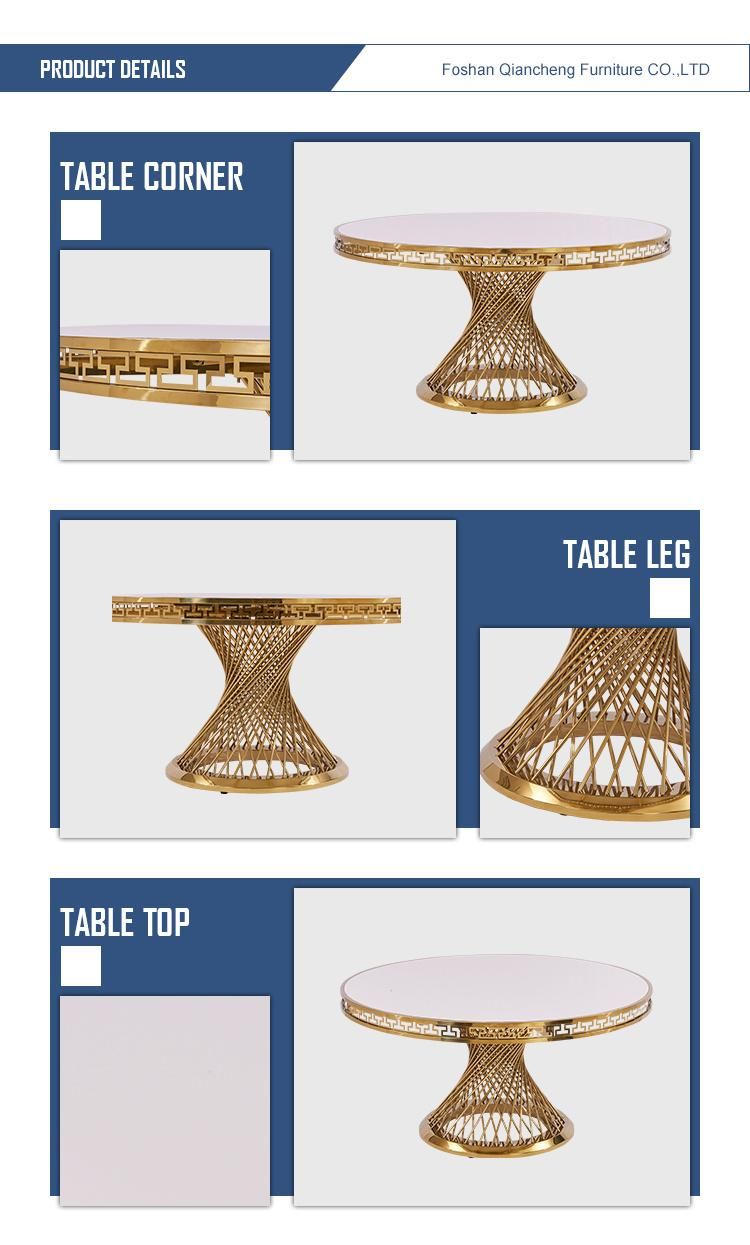 Luxury Wedding Table Banquet Table Gold Dining Table Set