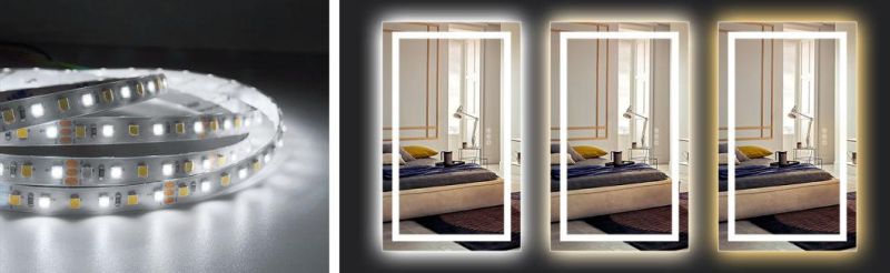 Bathroom LED Anti-Fog Dimmable Large Wall Mirror with Light