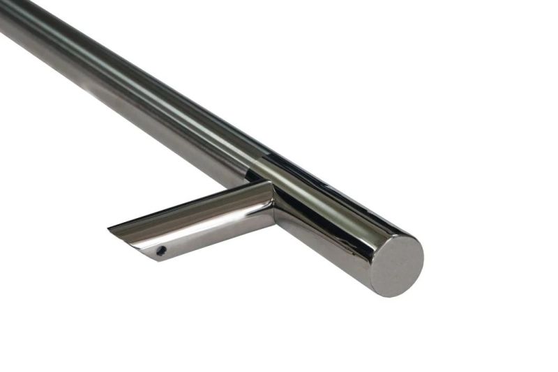 Stainless Steel Handle T Bar Handle for Glass Door Cc1000mm Customized Bright Chrome Mixed with Satin Finish Handles SUS304 A2 Grade