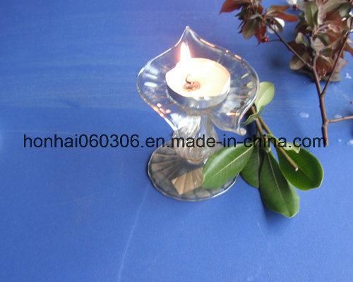 Clear Crystal Glass candle Holder