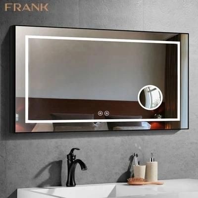 Rectangular LED Light with Magnifying Wall Mount Bathroom Mirror