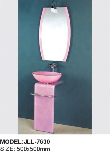 Modern Simple Basin Glass Bathroom Cabinet