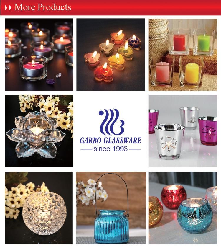 Wholesale Low Price 440ml Tall Mexican Style Clear Glass Votive Candle Holder Candle Stand