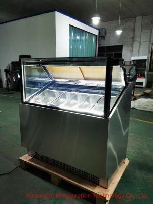 High Quality Commercial Refrigerator Ice Cream Showcase Hard Ice Cream Freezer Display