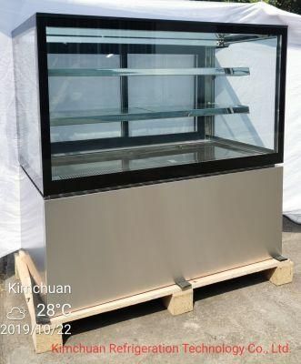 Bakery Display Cake Showcase Chiller Stainless Steel Base China Manufacturer Wholesale Price Glass Display Coller