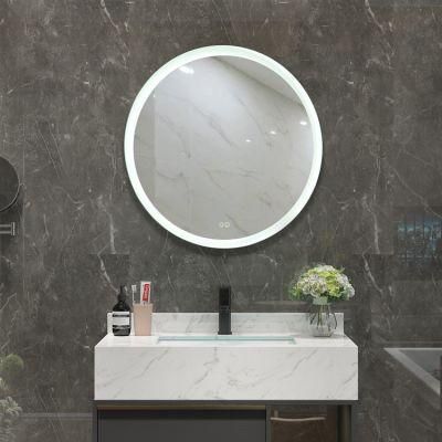 Hotel Wall Decorative Round Backlit LED Bathroom Vanity Glass Smart Mirror with Lights